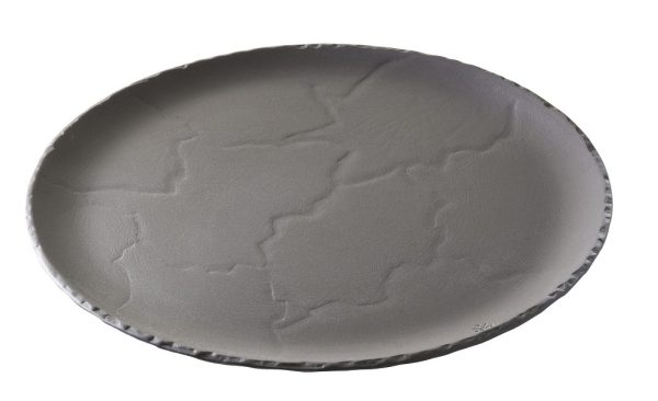 BASALT "MATT SLATE" ROUND FLAT PLATE 28,5CM