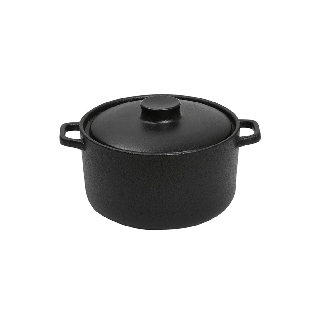 LAVA ΚΑΤΣΑΡΟΛΑΚΙ STONEWARE ΜΑΥΡΟ 400ML D: 12 H: 6CM