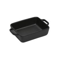 LAVA ΣΑΓΑΝΑΚΙ ΟΡΘ. STONEWARE ΜΑΥΡΟ  17(20,6 INCL. HANDLES)X13X5CM