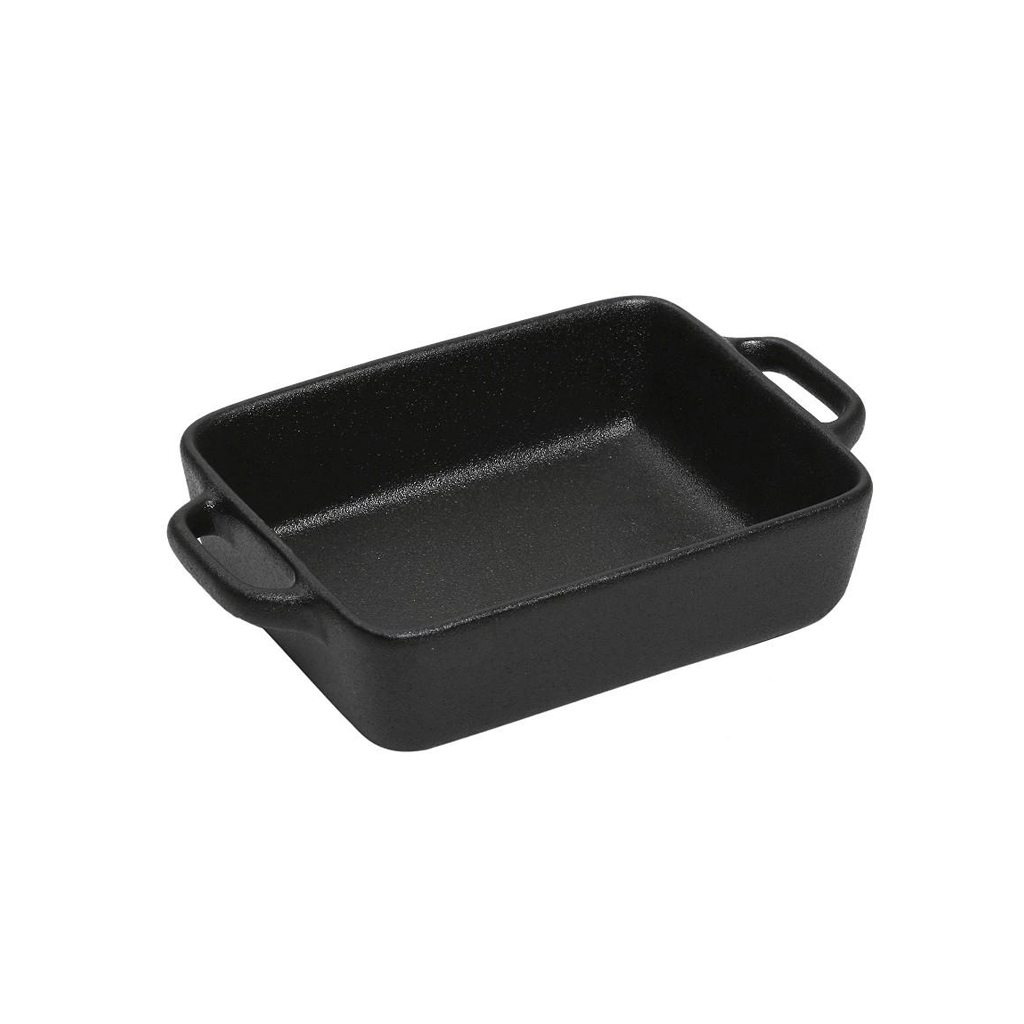 LAVA ΣΑΓΑΝΑΚΙ ΟΡΘ. STONEWARE ΜΑΥΡΟ  17(20,6 INCL. HANDLES)X13X5CM