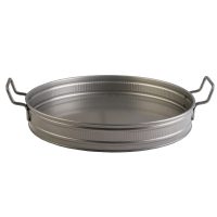 ΔΙΣΚΟΣ ΣΤΡΟΓΓ. ΜΕΤΑΛ. ΜΕ ΛΑΒΕΣ ΛΑΔΊ  D: 38 H: 6,5CM