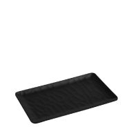 BLACK ΠΙΑΤΕΛΑ ΟΡΘΟΓ. 26Χ16.2ΕΚ WAVY MATTE ΜΕΛΑΜΙΝΗΣ