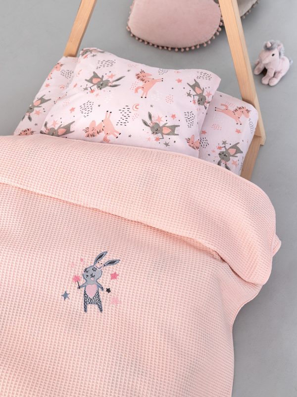 Κουβέρτα Πικέ Κούνιας Baby Blankets 100x150 CANDY PINK