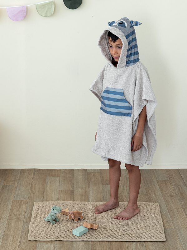 Poncho Kids Bath RACOON