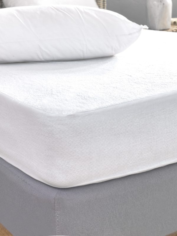 Κάλυμμα Ημίδιπλο White Comfort 100x200+35 TERRY WATERPROOF