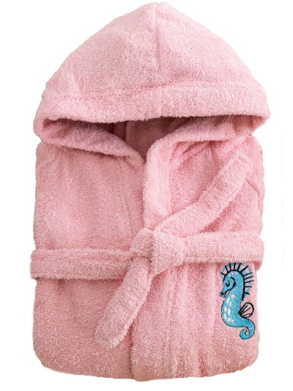 Μπουρνούζι με Κουκούλα Kids Bath TAMI PINK 6-8