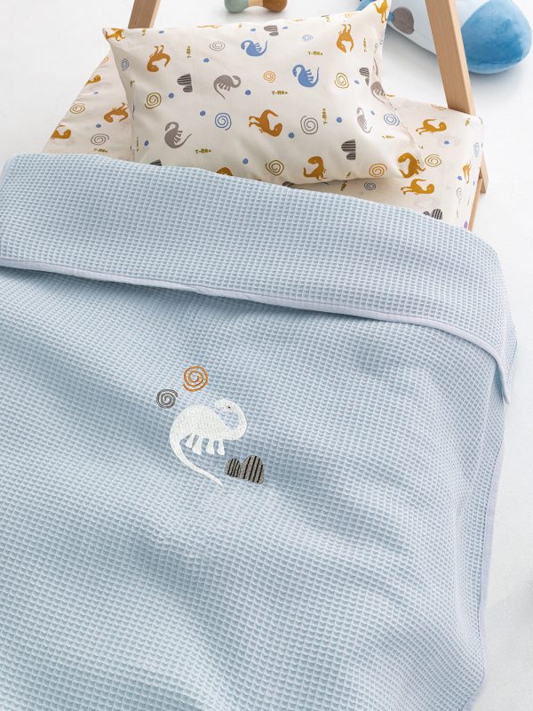 Κουβέρτα Πικέ Κούνιας Baby Blankets 100x150 CANDY/2 BLUE