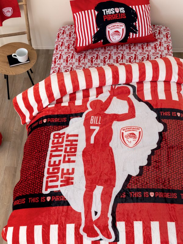 Κουβέρτα Fleece Μονή DG 160x220 OLYMPIACOS