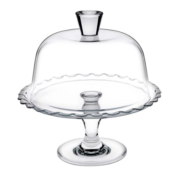 PETITE PATISSERIE FOOTED PLATE W/DOME H: 25,9 D: 13 P/72 GB1.OB2.