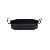 ΔΙΣΚΟΣ ΟΒΑΛ MEDIUM ΜΕΤΑΛ. ΜΕ ΛΑΒΕΣ ΜΑΥΡΟ 31(36 INCL. HANDLES)X18,5X5CM