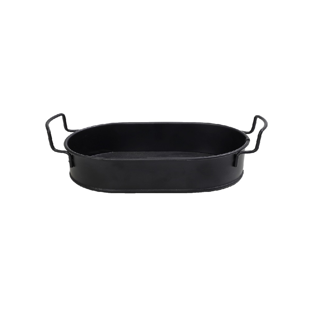 ΔΙΣΚΟΣ ΟΒΑΛ MEDIUM ΜΕΤΑΛ. ΜΕ ΛΑΒΕΣ ΜΑΥΡΟ 31(36 INCL. HANDLES)X18,5X5CM