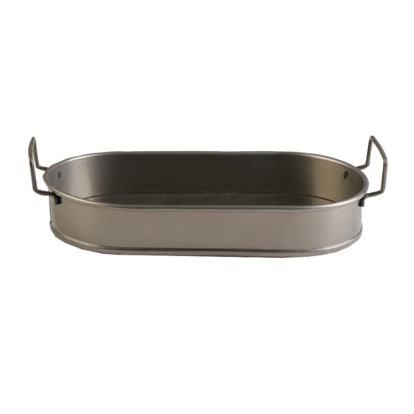 ΔΙΣΚΟΣ ΟΒΑΛ MEDIUM ΜΕΤΑΛ. ΜΕ ΛΑΒΕΣ ΛΑΔΊ 31(36 INCL. HANDLES)X18,5X5CM