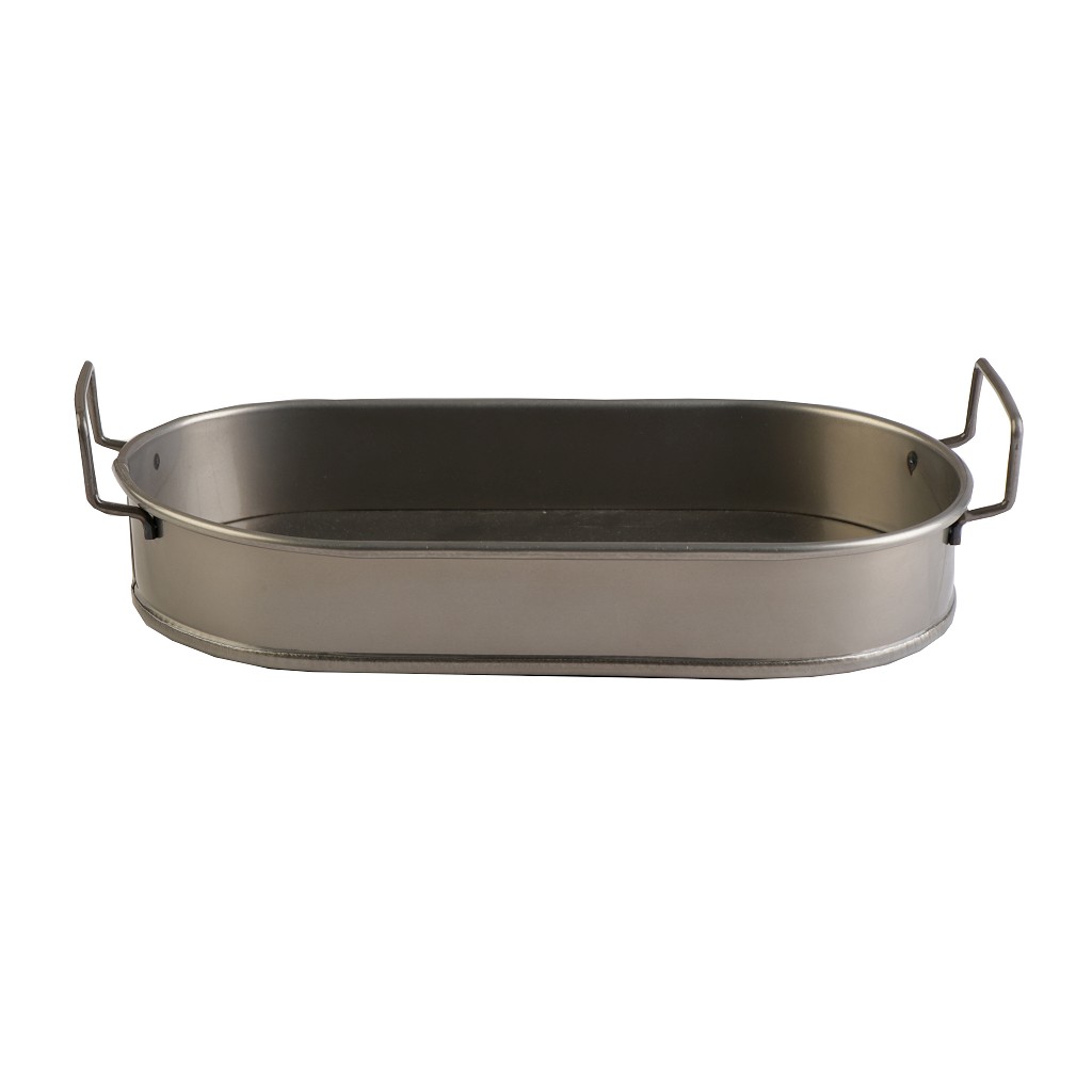ΔΙΣΚΟΣ ΟΒΑΛ MEDIUM ΜΕΤΑΛ. ΜΕ ΛΑΒΕΣ ΛΑΔΊ 31(36 INCL. HANDLES)X18,5X5CM