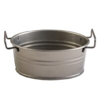 ΔΟΧΕΙΟ ΟΒΑΛ ΜΕΤΑΛ. ΜΕ ΛΑΒΕΣ ΛΑΔΊ  18(23 INCL. HANDLES)X14X7CM
