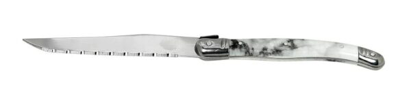 ANTIQUE CUT ΜΑΧΑΙΡΙ STEAK ΑΣΗΜΙ ΛΕΥΚΗ ΛΑΒΗ - NEW BLADE-  SS420 1,5MM 23EK