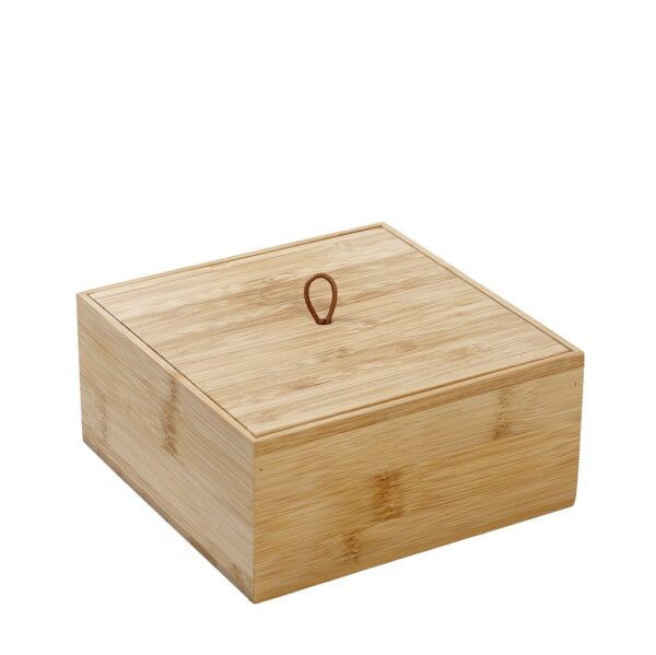 ΔΟΧΕΙΟ ΜΕ ΚΑΠΑΚΙ BAMBOO ΤΕΤΡ. 15X15X7EK