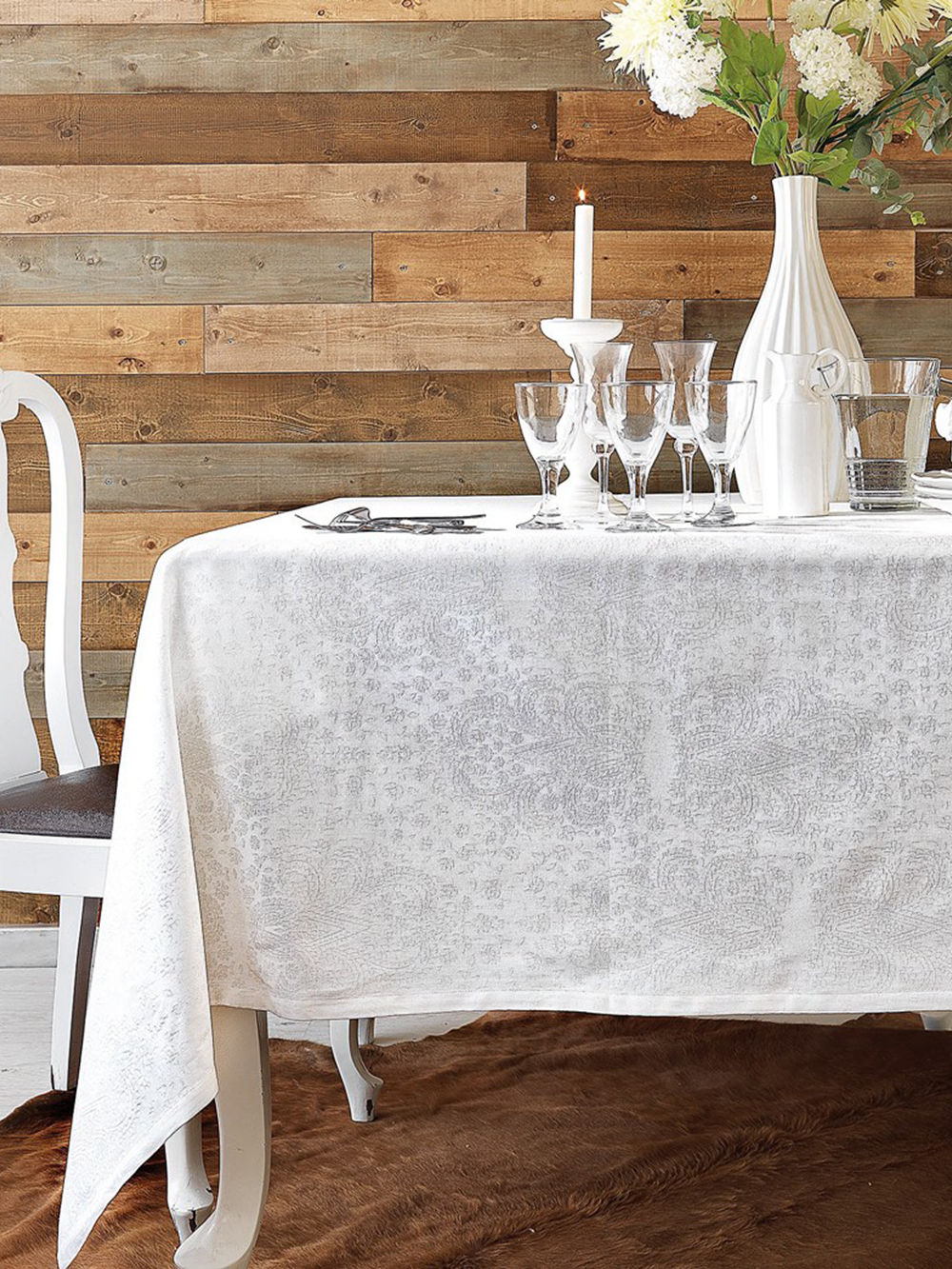 Σετ 4 Πετσέτες Φαγητού Festosi 45x45 BALLE WHITE