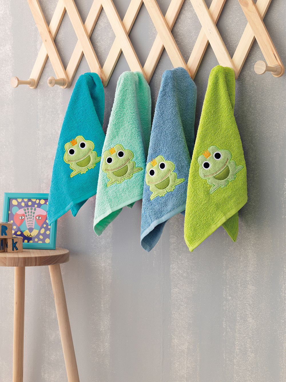 Σετ 4 Πετσετάκια Μπανιου Kids Bath 40x60 FROG/2