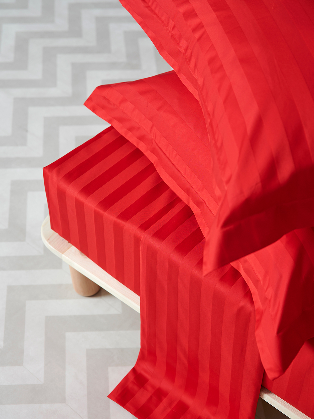 Σεντονι Υπέρδιπλο 240x270 SATIN STRIPES FLAME Σεντονι Υπέρδιπλο 240x270 SATIN STRIPES FLAME