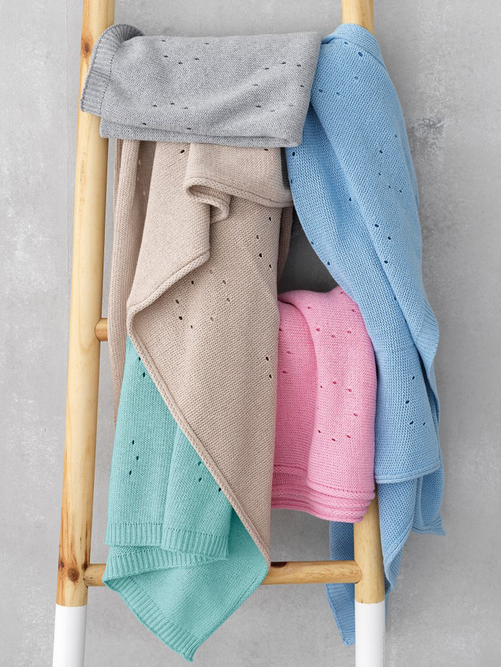 Κουβέρτα Πλεκτή Knitted Collection DOTTY BEIGE