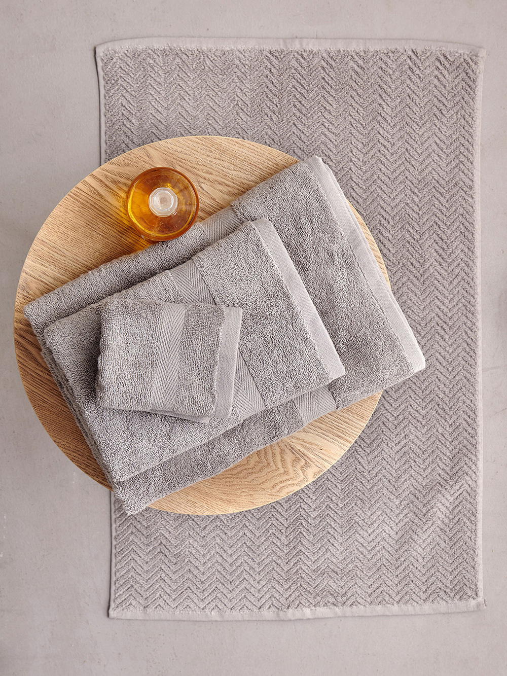 Σετ Πετσέτες & Πατάκι Towels Collection ROD GREY