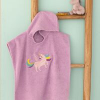 Poncho Kids Bath UNICORN MAGIC LILAC