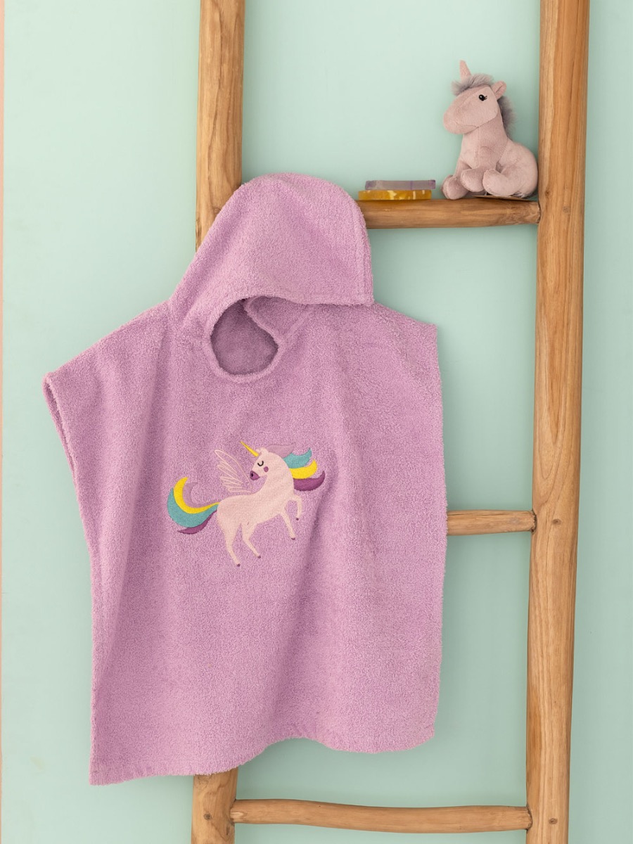 Poncho Kids Bath UNICORN MAGIC LILAC