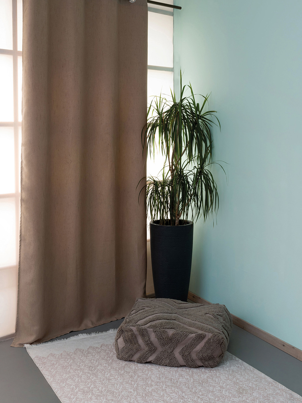 Κουρτίνα Με Τρουκς 140x260  KARA BEIGE