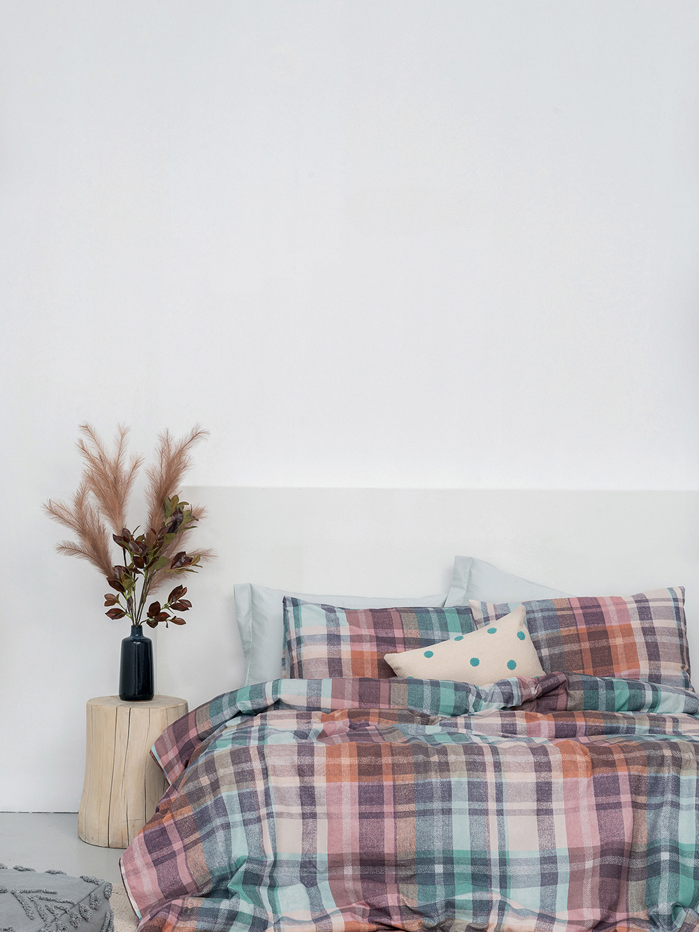 Σετ Σεντονια Υπερδιπλα Flannel Beauty 240x265 FB0219 Με Λάστιχο