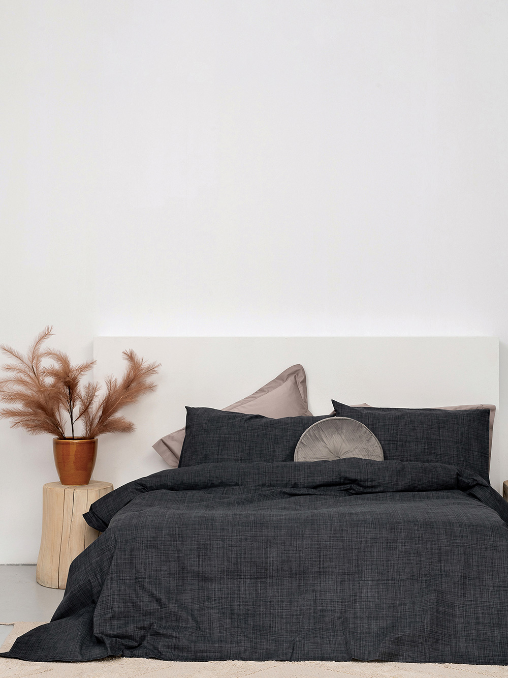 Παπλωματοθήκη Μονή 170x250 LINA CHARCOAL