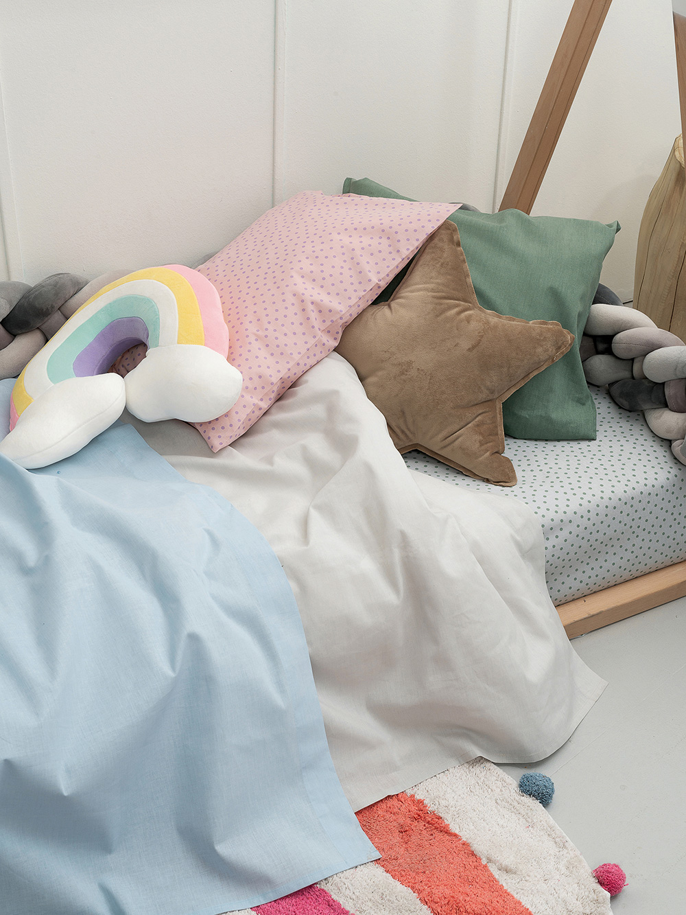 Σεντόνι Κούνιας 70x140+15 CONFETTI  BLUSH Με Λάστιχο