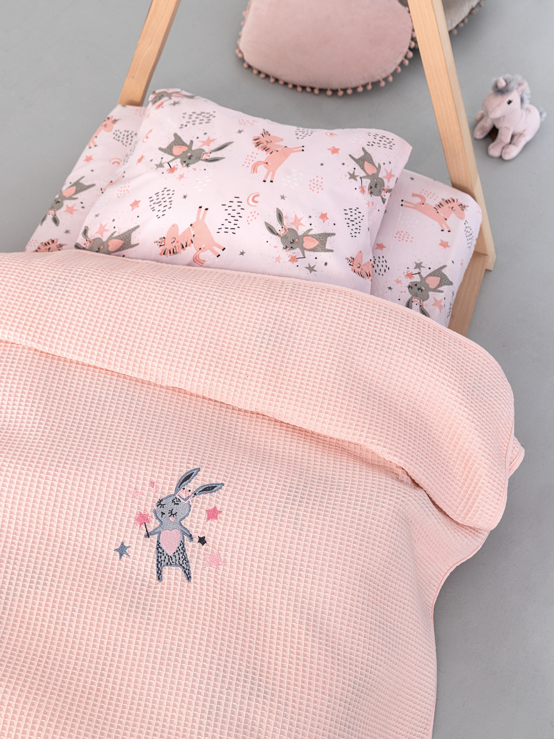 Κουβέρτα Πικέ Αγκαλιάς Baby Blankets 80x110 CANDY PINK