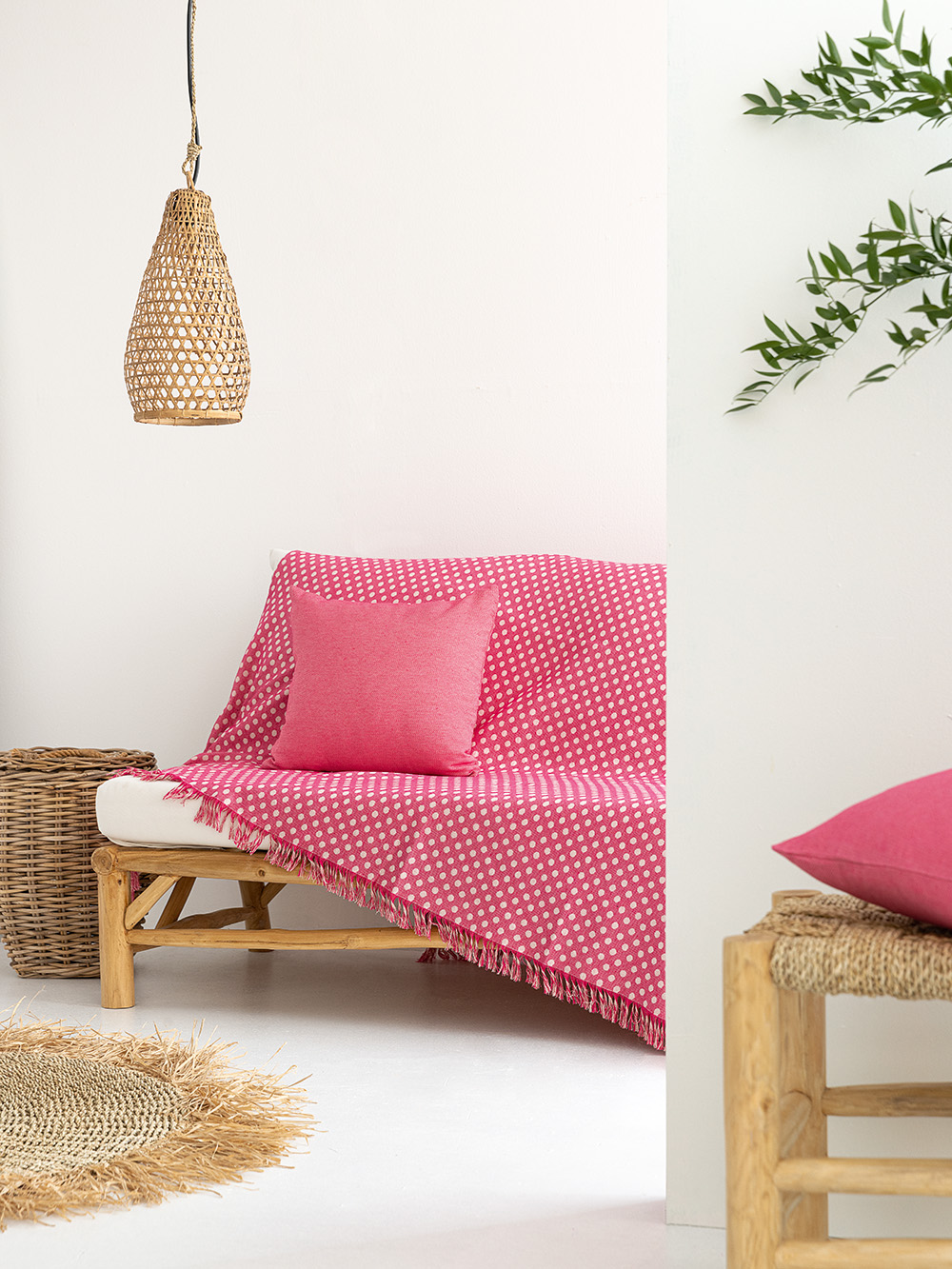 Ριχτάρι Τριθέσιου Καναπέ MELO FUCHSIA FUCHSIA