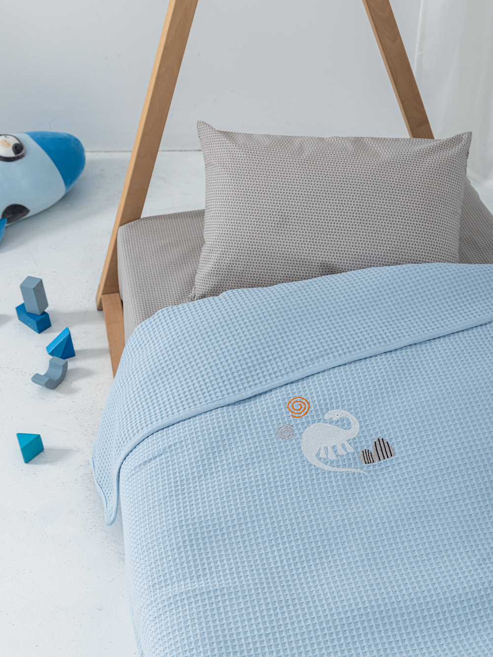 Κουβέρτα Πικέ Αγκαλιάς Baby Blankets 80x110 CANDY/2 BLUE
