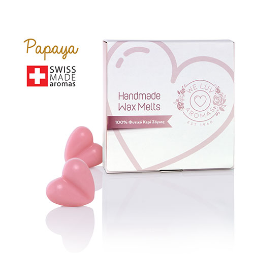 Χειροποίητα Wax Melts Papaya απο 100% Φυτικό Κερί Σόγιας 2 τεμαχίων