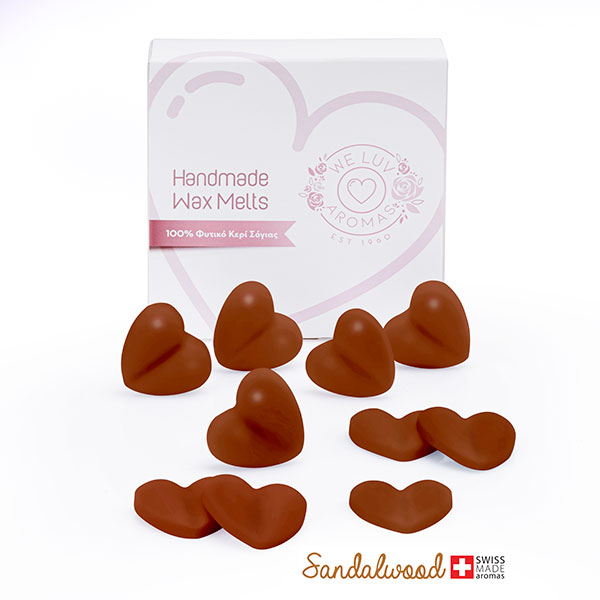 Χειροποίητα Wax Melts Sandalwood απο 100% Φυτικό Κερί Σόγιας 10 τεμαχίων