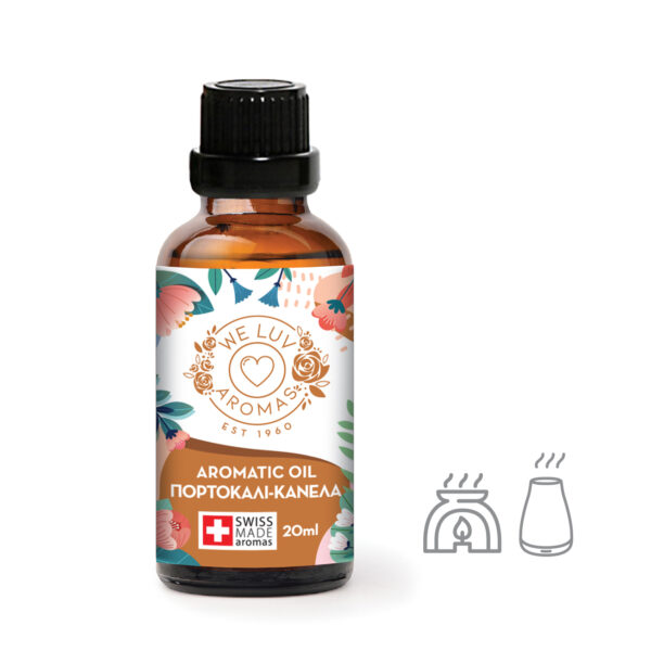 Αρωματικό Έλαιο Χώρου Πορτοκάλι-Κανέλα 20ml Swiss Made Aromas