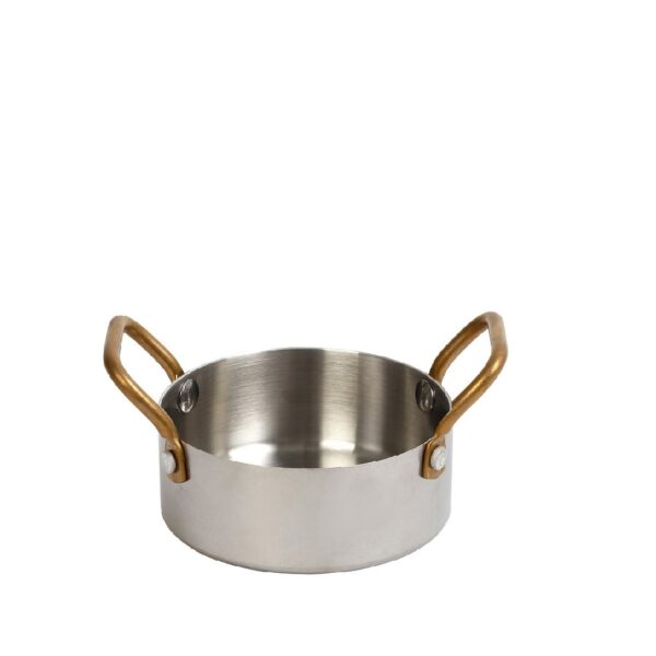 SHINY SS ΚΑΤΣΑΡΟΛΑΚΙ ΜΕ 2 ΛΑΒΕΣ 3-PLY SS18/10-SS18/0 500ML D: 12 H: 5CM