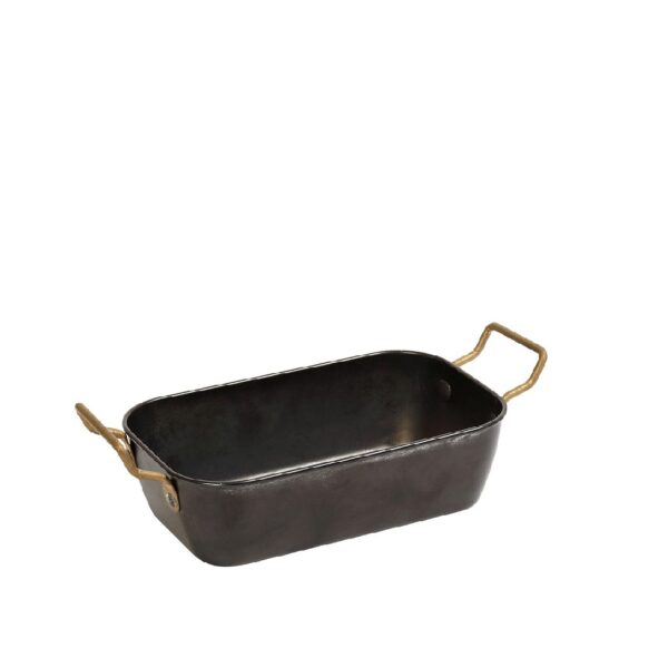 SNOW BLACK ΜΠΩΛ ΣΕΡΒΙΡΙΣΜΑΤΟΣ ΟΡΘ. ΜΕ 2 ΛΑΒΕΣ SS18/10 16(22 INCL. HANDLES)X10X4,5CM