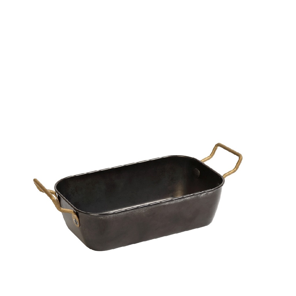 SNOW BLACK ΜΠΩΛ ΣΕΡΒΙΡΙΣΜΑΤΟΣ ΟΡΘ. ΜΕ 2 ΛΑΒΕΣ SS18/10 16(22 INCL. HANDLES)X10X4,5CM