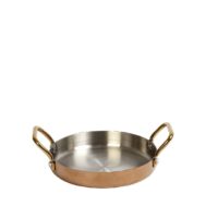 SHINY COPPER ΣΑΓΑΝΑΚΙ ΜΕ 2 ΛΑΒΕΣ 3-PLY SS18/10-SS18/0 370ML D: 14 H: 3CM