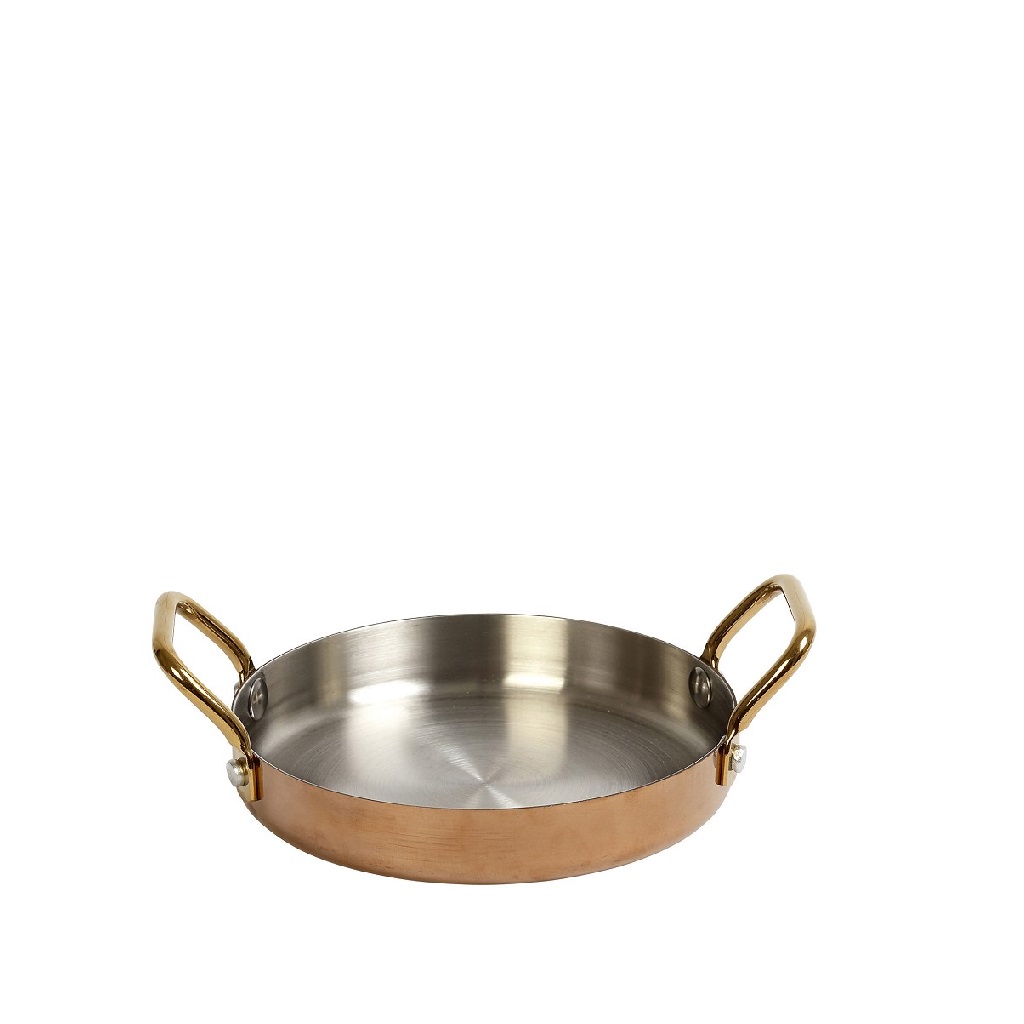 SHINY COPPER ΣΑΓΑΝΑΚΙ ΜΕ 2 ΛΑΒΕΣ 3-PLY SS18/10-SS18/0 370ML D: 14 H: 3CM