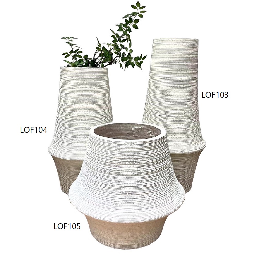 ΒΑΖΟ FIBERCLAY ΣΤΡΟΓΓ. ΛΕΥΚΟ L 34Χ85ΕΚ