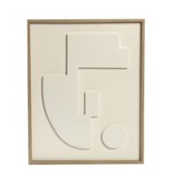 ΠΙΝΑΚΑΣ ΣΕ 3D ΚΑΜΒΑ ΛΕΥΚΟΣ PVC/MDF 50Χ40ΕΚ