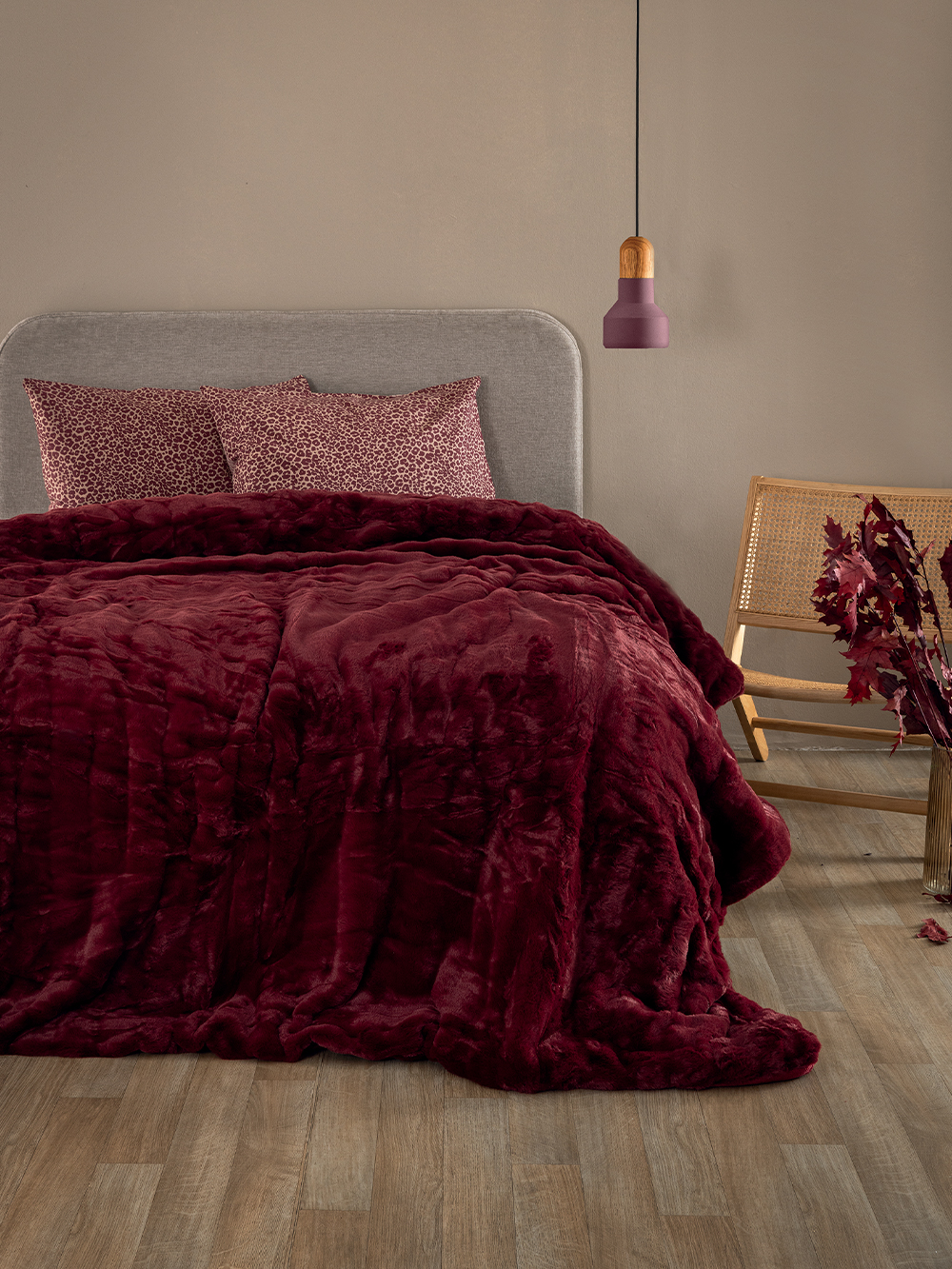 Κουβερτοπάπλωμα Υπέρδιπλο 220x240 EMBER WINE