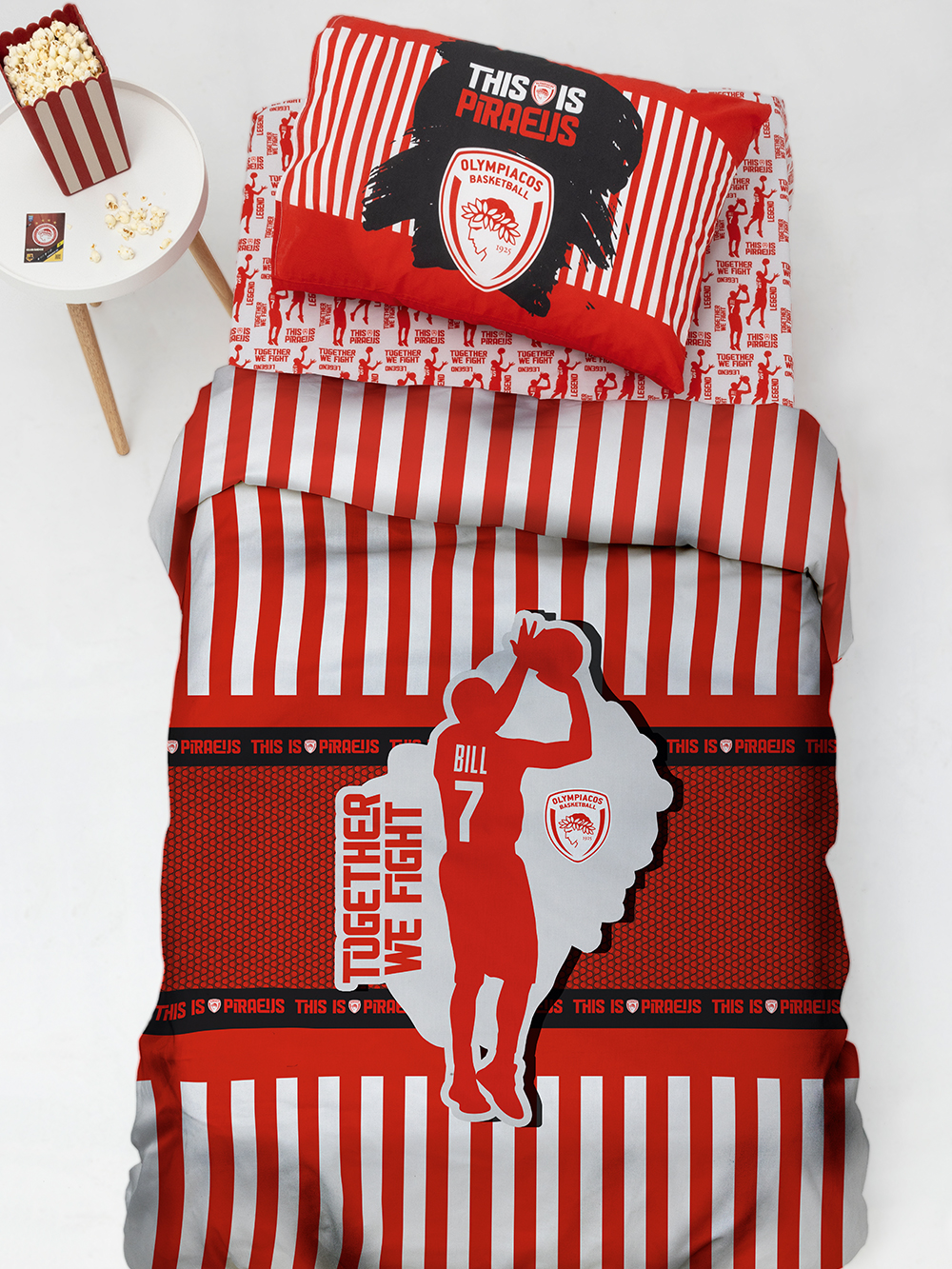 Σετ Παπλωματοθήκη Μονή Olympiacos B.C. 170x250 BC8