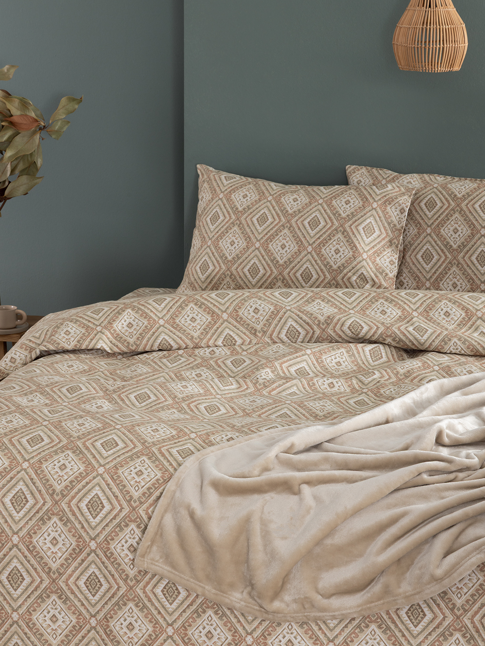 Σετ Μονά Σεντόνια Flannel Beauty 170x265 FB0238 Χωρίς Λάστιχο