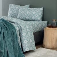 Σετ Σεντόνια Υπέρδιπλα Flannel Beauty 240x265 FB0239 Με Λάστιχο