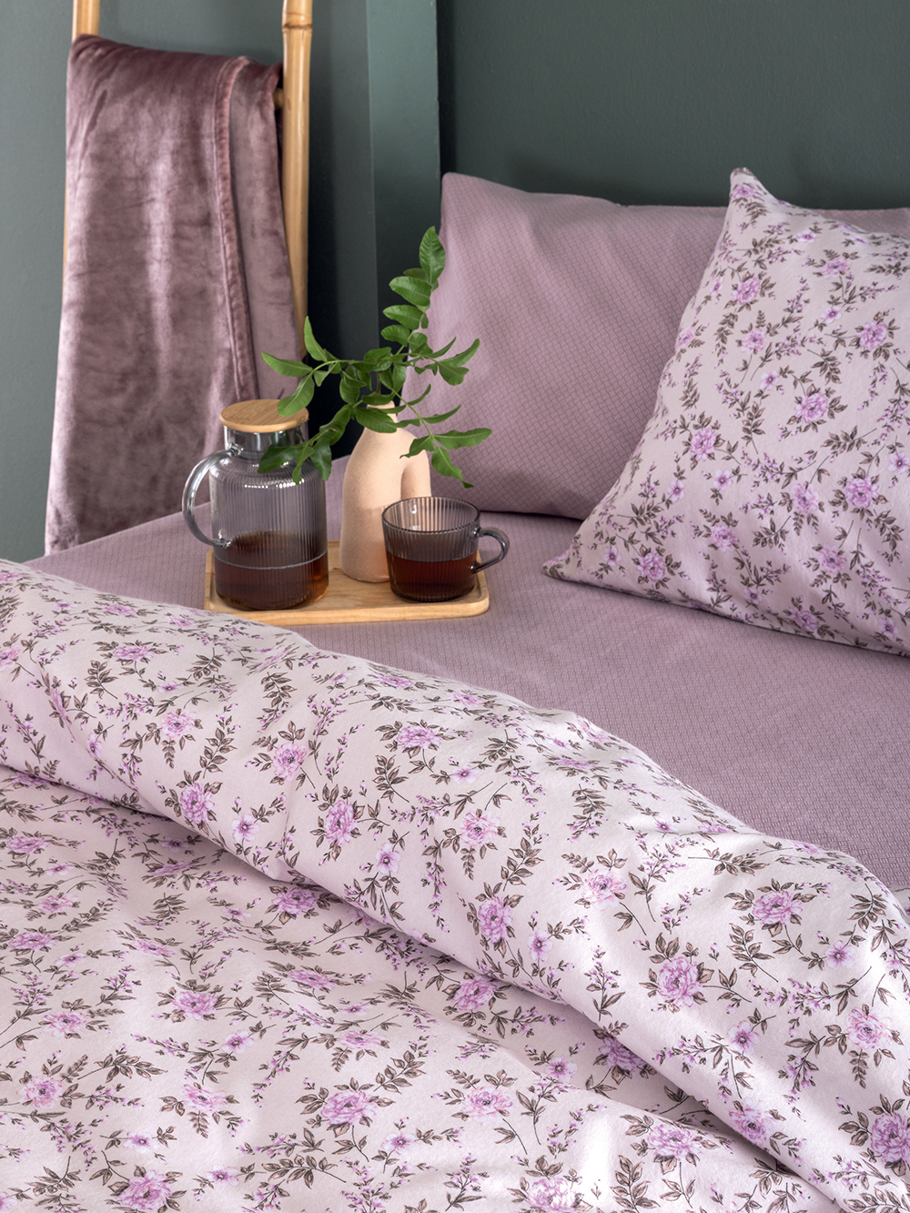 Σετ King Size Σεντόνια Flannel Beauty 280x270 FB0235