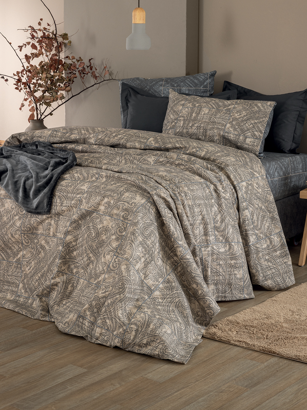 Σετ Παπλωματοθήκη Μονή Flannel Beauty 170x250 FB0240
